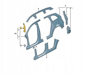 AUDI OE uchwyt błotnika przedniego