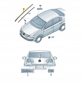Volkswagen OE listwa ochronna - strona prawa