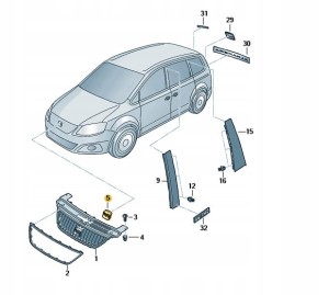 SEAT OE Oryginalny emblemat ALHAMBRA