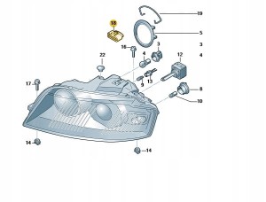 Oryginalna KOSTKA 10 PIN LAMPY 1J0973735 ASO VAG