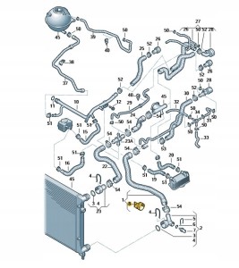 Volkswagen OE Oryginalny uchwyt węża