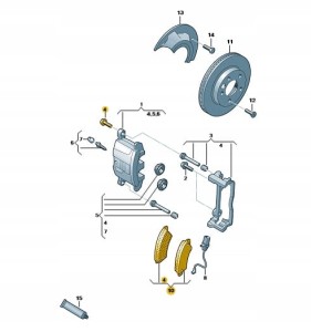VOLKSWAGEN OE zestaw klocków CRAFTER, E-CRAFTER