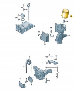 Oryginalny filtr oleju VOLKSWAGEN AUDI SEAT SKODA