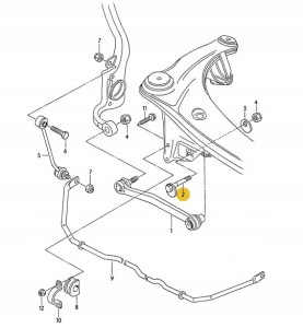 #AUDI OE Oryginalna śruba mimośrodowa 80 A4 RS4