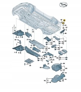 VW OE Nowa osłona termiczna zderzaka ARTEON PASSAT