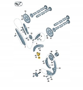 Oryginalny napinacz łańcucha AUDI VOLKSWAGEN
