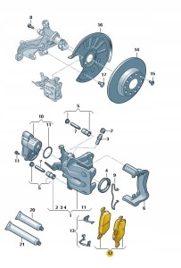 Oryginalne klocki hamulcowe VW SKODA SEAT AUDI