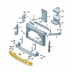 SKODA OE Oryginalny absorber zderzaka FABIA 2015 -