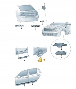 SKODA OE Listwa ochronna drzwi OCTAVIA 2014 -