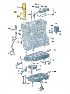 Oryg. obudowa filtra oleju VW AUDI SEAT SKODA