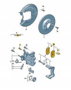 Oryginalne klocki hamulcowe VOLKSWAGEN SEAT