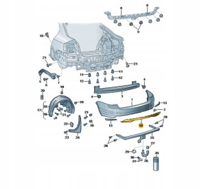 SKODA OE Oryginalny spojler zderzaka Octavia 2014-