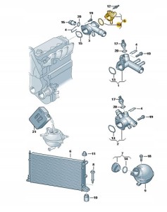 Oryginalny krócieć wodny ALHAMBRA/SHARAN 2001-2010