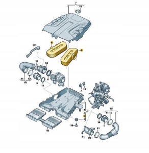 Oryginalny wkład filtra powietrza Q7 Q8 TOUAREG