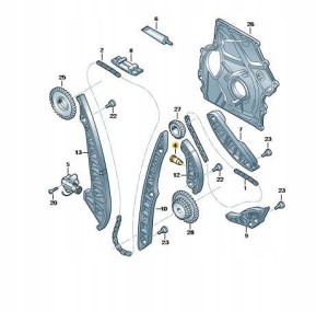 Oryginalny napinacz łańcucha VW AUDI SEAT SKODA