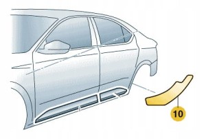 ORYGINAŁ FOLIA OCHRONNA NADKOLE SKODA SUPERB LEWA