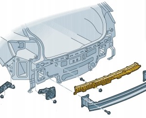 Oryginał Volkswagen ślizg zderzaka 2GA807863A
