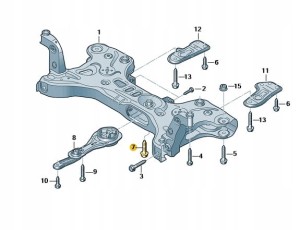 Nowa oryginalna śruba z łbem sześciokątnym M14X1,5X65