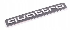Nowy oryginalny chromowany napis Quattro