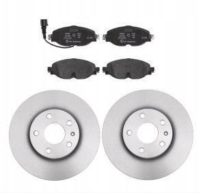 Nowe oryginalne tarcze i klocki hamulcowe przód komplet JZW698302CF