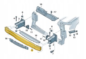 Belka zderzaka Audi A4/A5/RS4 8K0807113F. Produkt nowy, oryginalny