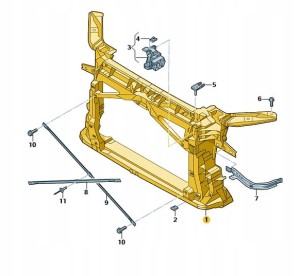 Wzmocnienie przednie Audi TT/TTS 8S7805594C. Produkt nowy, oryginalny