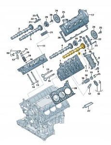 Wałek rozrządu Audi/VW 059109012EN. Produkt nowy, oryginalny