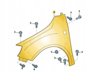 Błotnik przedni Skoda Fabia/Roomster lewy. Produkt nowy, oryginalny