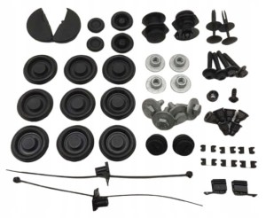 Zestaw mocowań maski Audi A4/S4 8W0098615A. Produkt nowy, oryginalny