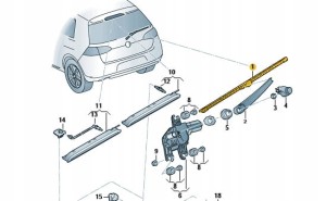 Oryginalne pióro wycieraczki szyby tył