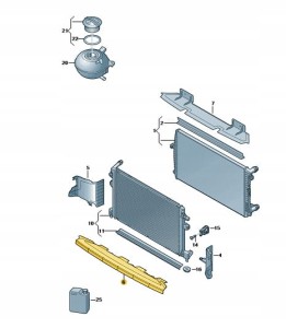 kierownica powietrza Skoda Oryginał Nowa 57A121295A