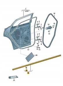 USZCZELKA KAROSERYJNA DRZWI DÓŁ DOLNA CUPRA FORMENTOR 5FF 5FF839119 9B9