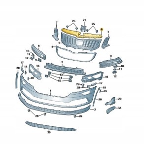 Osłona pasa przedniego 57A8533439B9 Skoda Karoq Nowa Oryginalna