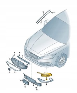 Kratka wlotu powietrza lewa 5FA853665 CUPRA LEON Nowa Oryginalna