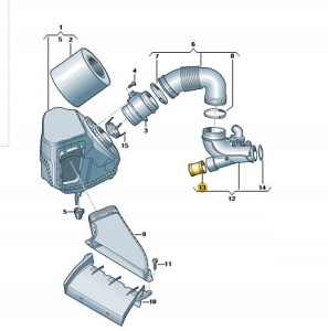 Nowy, oryginalny króciec Audi 05L129636A