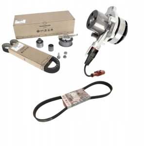 Zestaw rozrządu z pompą wody + paski PK i olejowy 2.0 TDI ORYGINAŁ od ASO