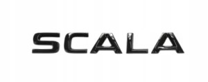 SKODA SCALA NAPIS CZARNY NA TYLNĄ KLAPĘ 657853687E041