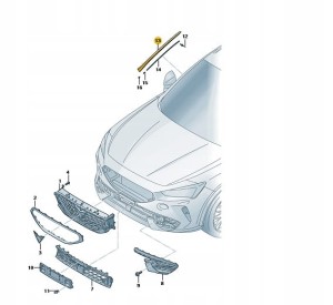 5FF8543275AP RAMKA LEWA OZDOBNA SZYBY CZOŁOWEJ CUPRA Formentor Nowa OE