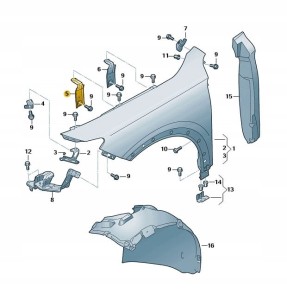 WSPORNIK BŁOTNIKA LEWY PRZÓD CUPRA FORMENTOR OE 5FF821327
