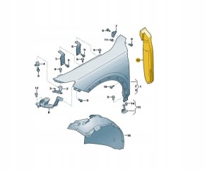 WYTŁUMIENIE BŁOTNIKA Lewe CUPRA FORMENTOR 5FF864235A Oryginał ASO