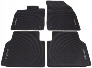 SKODA Oryginalne DYWANIKI GUMOWE 4szt, NAPIS ENYAQ SZARY OE 5LA061500
