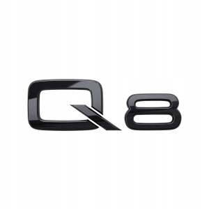 Oryginalny,nowy znaczek,logo Audi Q8 2019> kolor czarny TYŁ OE 4M8071803