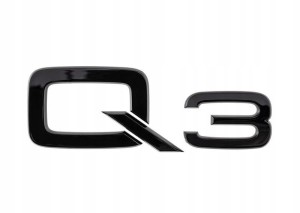 Oryginalny znaczek,logo Audi Q3 2019> w kolorze czarnym TYŁ OE 83A071803