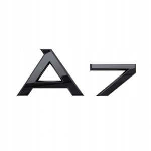 ^Oryginalny znaczek,logo Audi A7 C8 w kolorze czarnym TYŁ OE 4K8071803