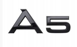^Oryginalny znaczek,napis AUDI A5 B9-PA w kolorze czarnym TYŁ OE 8W6071803
