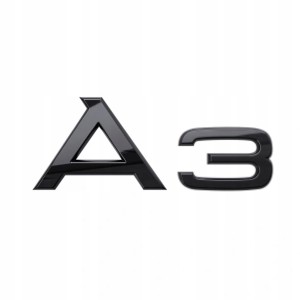 Oryginalny znaczek logo AUDI A3 2021>czarny połysk TYŁ OE 8Y0071803