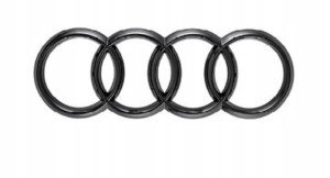 Oryginalny znaczek Audi w kolorze czarnym tylna klapa Audi A3 Sportback
