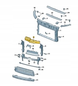 Kierownica powietrza górna do Skoda Scala Kamiq 657121285C nowa oryginał