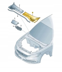 Podszybie lewa strona do Cupra Seat 5FC819403A 9B9 nowa oryginał