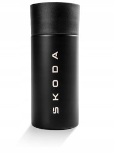 Kubek termiczny czarny 300 ml z napisem SKODA ORYGINAŁ